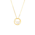 American European Fashion 925 Sterling Silver Necklace Big Dipper Zircon Round Circle Pendant Gold Plated Necklaces