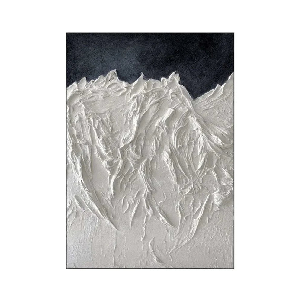 Living Room Sofa Decoration Modern Thick Texture Black and White Minimalist 3d Lenticular Oil Painting Wall Art