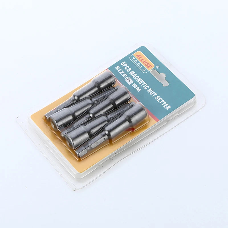 Wholesale OEM Customizable Industrial Grade Hexagonal Steel Screwdriver Bit Magnetic Nut Setter 40CR 8*65mm Sandblasted