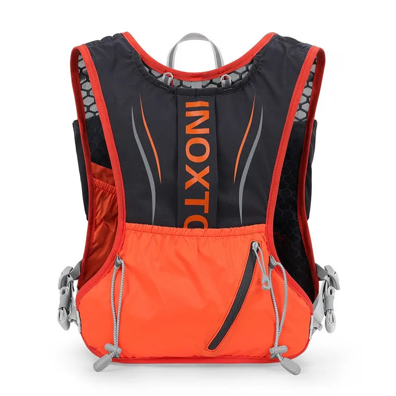 Custom OEM Reflective Unisex Cycling Running Hydration Vest with Phone Holder and Bottle Holder Suits for 1L Hydration Bag