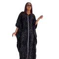 Best Selling Women's Elegant African Dresses Sequined Fabric Boubou for Plus Size for Summer Clothing