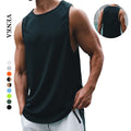 Men Loose Sport Clothing Running Basketball Training Sleeveless T-Shirt Custom Logo Men'S Quick Drying Sweat Vest