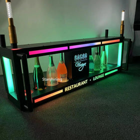 Nightclub Bar Metal Acrylic Custom LOGO Multi Color champagne VIP Glorifier Display LED Bottle Presenter
