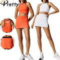Wholesale Custom Fitness Sets Tennis Skirts Suit Women Clothes Golf Baseball Dresses Outfits Gym Wear Sportswear Two Pieces Sets