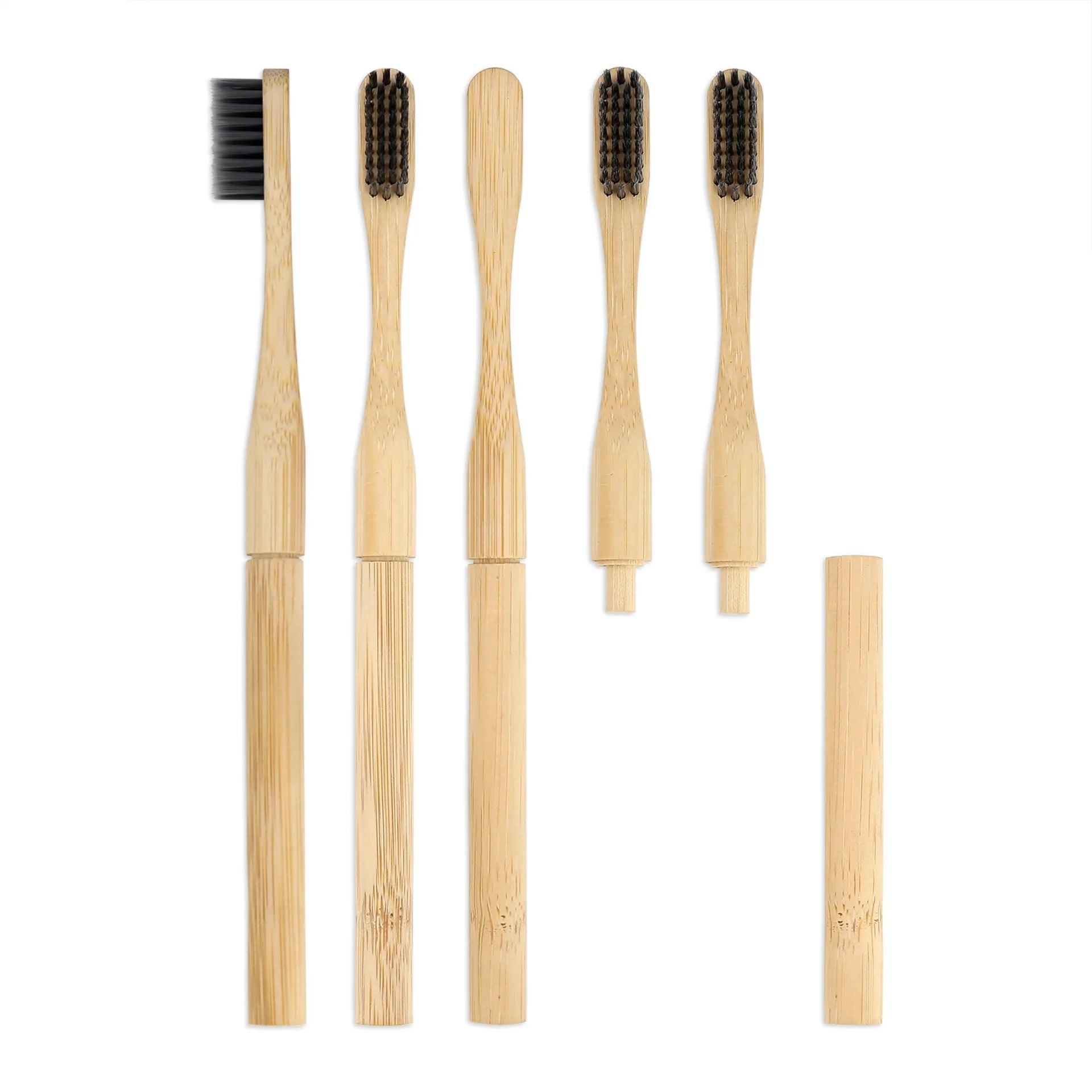 Hot Selling Home Travel Eco-friendly Replaceable Head Detachable Bamboo Toothbrush
