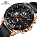 2023 New VAVA VOOM 216 Watch for Men Fashion Leather Band Quartz Watches Sports Waterproof Casual Business Luxury Chronograph