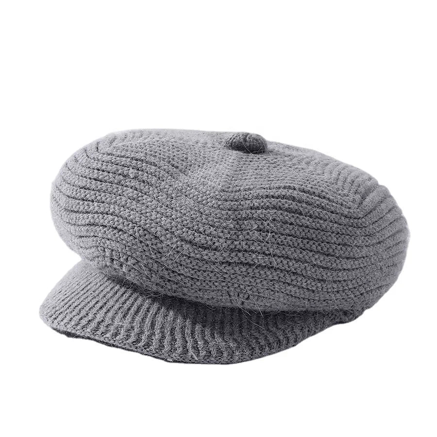 Women's Winter Warm Slouchy Beanie Fleece Lined Cable Knit Skull Hat With Visor