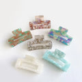 JiaYu Acetate Square Haarklammer Hair Clips Ladies 10.5 cm Large Hollow Shark Hair Clips Tortoiseshell Wholesale Hair Claw Clip