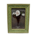 European-Style Antique Painting Green/Bronze 4x6 Handmade Vintage Resin Photo Frame Wall Hanging Home Decor Picture Display