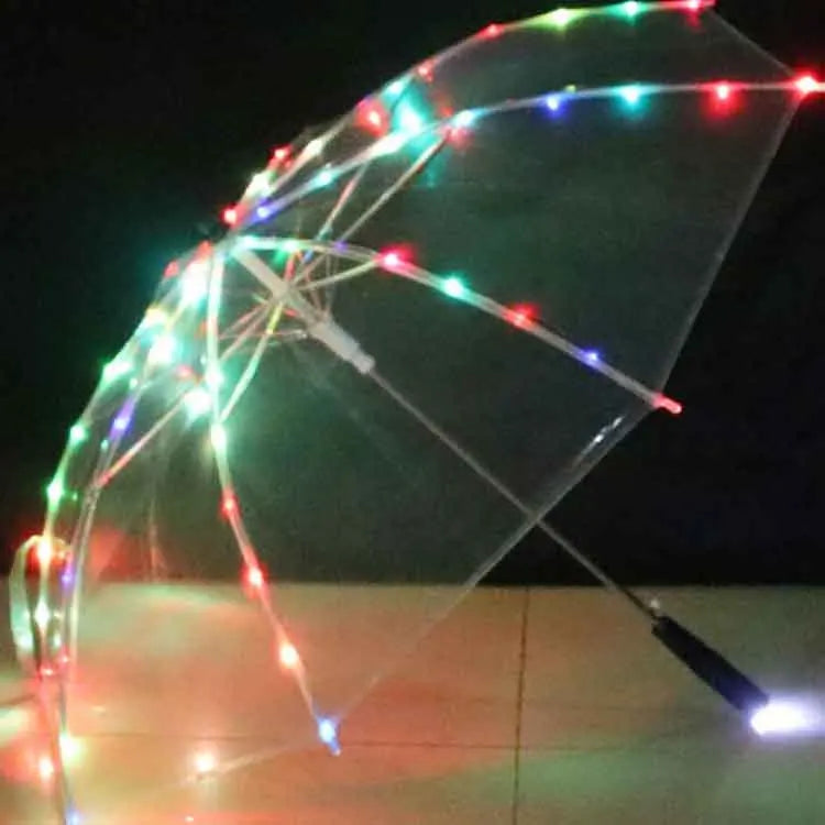 Cute Adults Real Star Flashing Transparent Umbrella Christmas Tree With Led Lights