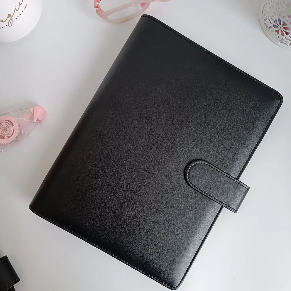 Wholesale Custom Stationery Fashion Budget Ring Binder Agenda Journal Personalized Faux Leather Hardcover Notebooks for Women