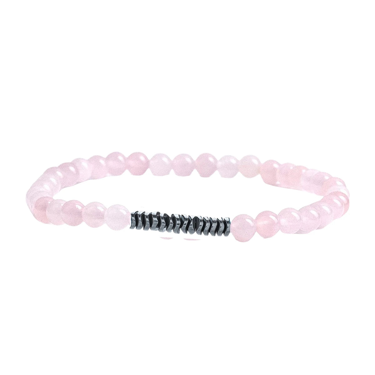 Wholesale Elastic Rose Quartz 4MM Round Beads Bracelet Crystal Stone Bracelet Suitable for Men and Women
