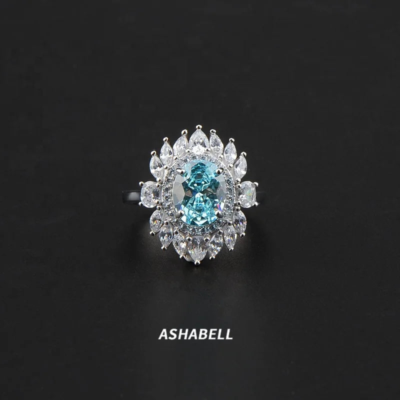 Custom Fine Jewelry 5a Cubic Zirconia Cz Adjustable S925 Sterling Silver Ring 925 Engagement Wedding Rings Jewelry for Women