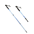 Aluminum Alloy Lightweight Foldable Telescopic Walking Stick with Rubber Handle Iron Tip for Women Men Children Hiking Accessory