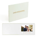 OEM Printing Wedding Invitation 7 Inch IPS Lcd Video Brochure Player Business Card with Gold Foil Invitation Memory Video Book