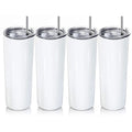 USA 304 Stainless Steel Double Wall 20oz Eco-Friendly Sublimation Blanks Tumbler with BPA-free Seal Lid and Stainless Straw