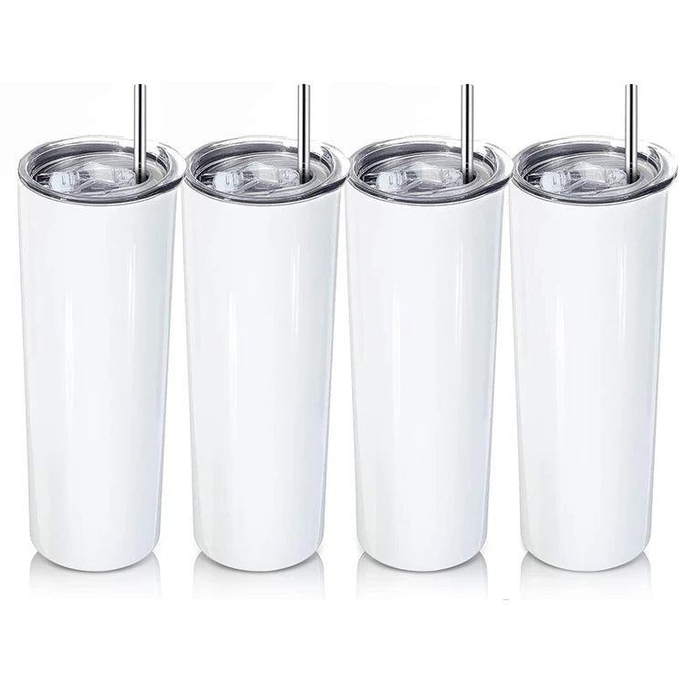 USA 304 Stainless Steel Double Wall 20oz Eco-Friendly Sublimation Blanks Tumbler with BPA-free Seal Lid and Stainless Straw