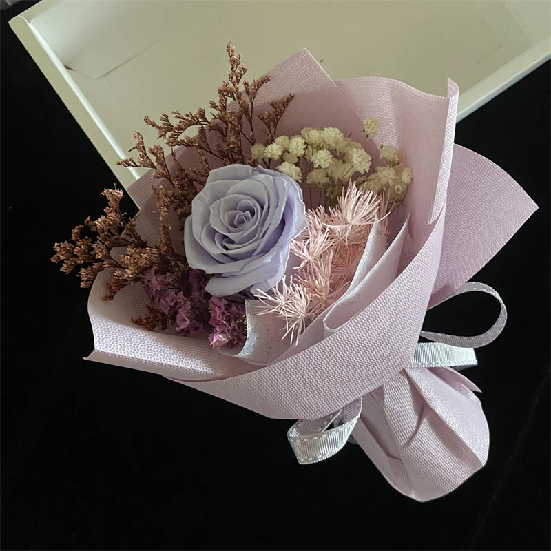 SZ04 Forever Roses Bouquet Preserved Long Lasting Flowers Luxury Preserved Rose Gift Box Preserved Rose Flowers for Home Decor