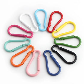 Nolvo World Multi-color 46mm Metal Bag Strap Connecting O Ring Spring Buckle Key Chain Pendant Hook Handbag Accessories