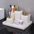 Factory Direct Custom Luxury Natural Marble Onyx Bathroom Accessories Set
