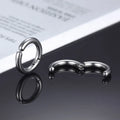 Earrings Without Ear Holes Women Men Punk Hoop Earrings Black Clip-On Earrings Stainless Steel Female Mens Jewellerngs 10/12/14m