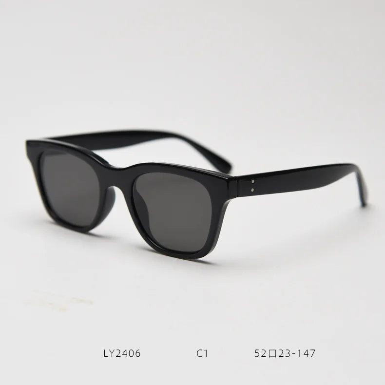 2024 Retro Square Sunglasses Men Lightweight TR90 Shade UV400 Protection Fashion Sun Glasses