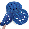 Hook and Loop Sanding Disc 5 Inch 8 Hole Blue Aluminum Oxide Anti Blocking Rhombus Sanding Discs for Wood Metal Sanding