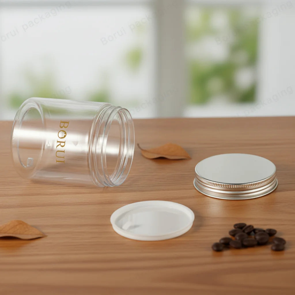 Hot Sale Clear Food Grade Plastic Jars Customizable Logo Plastic Lids Customized Color ISO9001 Certified 30ml-500ml Capacity