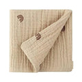 100% Cotton Woven Eco-Friendly Quick-Dry Cartoon Pattern Washcloth Set in Rustic Colors Soft for Newborn & Kids