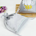 Eco-Friendly Custom Logo Satin Pouch for Clothing  Makeup Soft Drawstring Pouch for Hair Dust Pouch Packaging Shoes