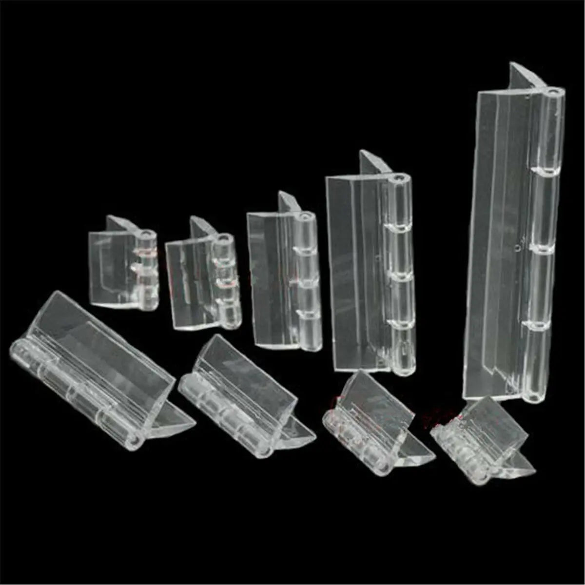 Durable Clear Acrylic Plastic Folding Hinges Transparent Plexiglass Hinge 5 Sizes