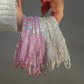 NEW Fashionable Exquisite Colorful Rhinestone Bracelet Multi-layer Stackable Elastic Crystal Bangle for Women Fashion Jewelry