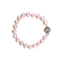 Hot Sale Natural Pinkish Purple Freshwater Pearl Bracelet 925 Sterling Silver Wedding Jewelry Trendy Style for Parties Gifts