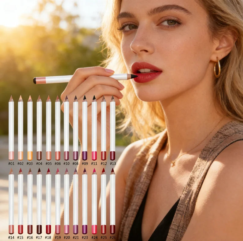 Best Selling Custom Cosmetic Private Label Lip Liner Pencil Nude Lip Makeup Waterproof Matte Lipstick Pencil