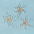 Snowflakes Handmade Bead Bridal Hair Clip Sets Hair Pin(3 Piece/pack) Wedding Bridal Jewelry