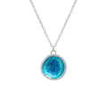 Blue Sea Theme Drop Glaze Charms Fashion Jewelry 925 Sterling Silver Necklace Women