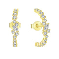 Korean Style 18K Gold Plated Statement Earrings Silver Stud Earrings 925 Sterling Trendy Women Cute Kids Jewelry Long Earrings