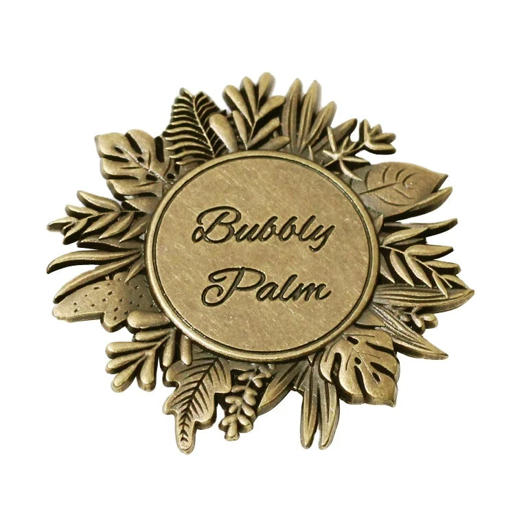 Antique Brass Handbag Metal Parts Customized Engraved Name Metal Private Plate Logos for Backpack