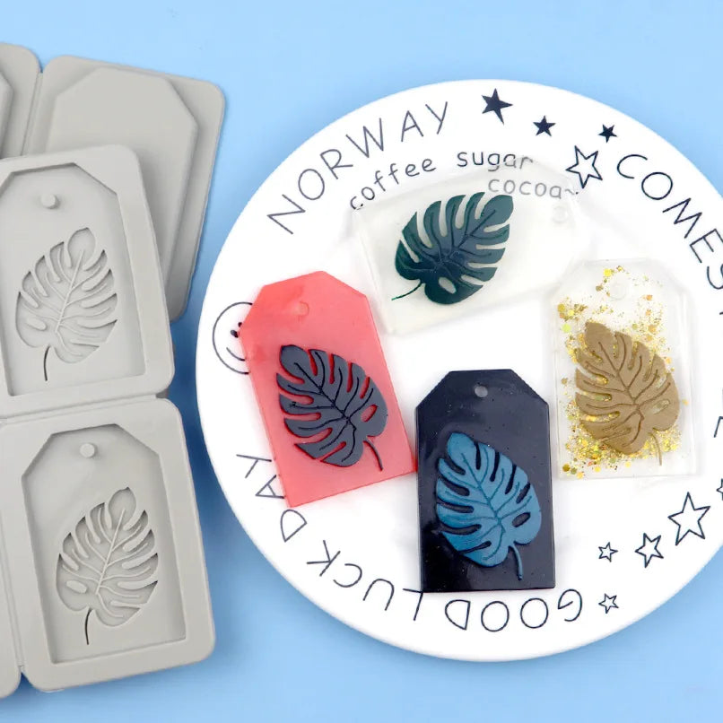 822 Factory Stock 4 Hole Leaf Shape Silicone Candle Molds Silicone Resin Mold Aromatherapy Mould Silicone Candle Soap Make Mold