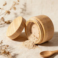 Factory Direct Bamboo Loose Powder Compact Box Eco-Friendly Wooden & Bamboo Makeup Packaging with Custom Logo & Color