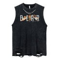 Men's Cotton T Shirt Relaxed Fit Sleeveless Cotton Male T Shirt Vest