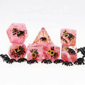 16mm RPG Custom Polyhedral Inclusion Resin Red-black Spider Dice Set for D&D Handmade RPG Dice