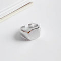 High-end Smooth Surface Jewelry Rings Wholesale 925 Sterling Silver Square Ring