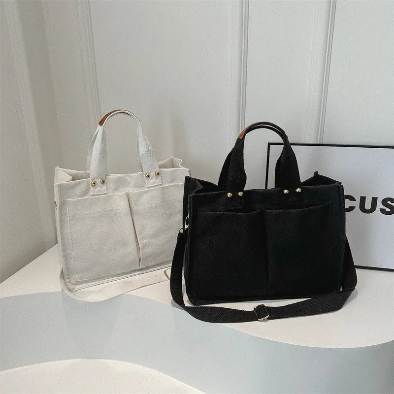 Wholesale Custom Printed Promotional Portable Large Sturdy Grocery Crossbody Package Shopping Shoulder Canvas Tote Bag for Women