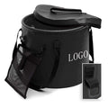 Portable 500d PVC Collapsible Basin 20L Foldable Water Bucket Lid for Camping Traveling Hiking Fishing 10L Capacity 2mm