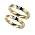 New Elegant Design 14K 18K Yellow Gold Moissanite Rings Couple Wedding Ring Set With Princess Cut Gemstone Jewelry