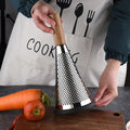 Household Kitchen Three-sided Cone Fruit Peeler Multi-function Carrot Potato Grater Wooden Handle Vegetable Grater