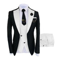 New Design Men's Formal Office Suits 3-Piece Slim Fit Single Breasted Classic Business Suit Breathable for Adults