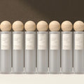 Custom Label 20ml/30ml/60ml 80ml 100ml Frosted clear Flat Shoulder Glass Toner Bottle with Bamboo Lid
