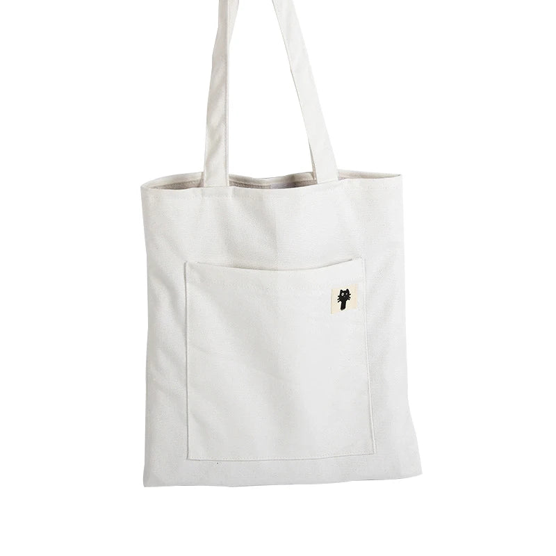 Twinkle Beach Bags Large Capacity Cotton With Logo SHOULDER CANVAS BAG